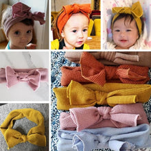 Load image into Gallery viewer, Luxury Modern Designer Baby Headband Girl Knitted Hair Accessories Toddler Knotted Turban Newborn Hair Bows Headwrap
