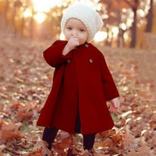 Load image into Gallery viewer, Modern Trend New Baby Girl  Woolen Long Coat for Girls Windproof Made For Autumn and Winter Season
