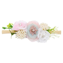 Load image into Gallery viewer, Handmade Luxury Pearl Baby Headbands Bundle Nylon Elastic  Newborn Hair Accessories for Girls Kids
