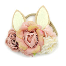 Load image into Gallery viewer, Luxury Christmas Antler Baby Girl Headbands Hair Accessories Xmas Deer Ear Flower Crown Hairband for Newborn Baby
