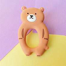 Load image into Gallery viewer, 4pcs  Bear Silicone  Teether Baby Teething Toys Chewable  Cartoon Animal Shape Baby Products Nursing Gift
