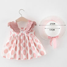 Load image into Gallery viewer, Modern Baby Newborn Toddler Girls Summer Tutu Dress With Printing Princess Dresses Sundress And Hat
