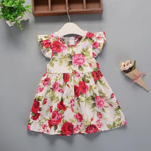 Load image into Gallery viewer, Baby Summer New Children Female Cotton A-Line Dress Kids Clothes Floral Princess Tutu Dresses For Girls
