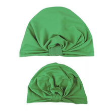 Load image into Gallery viewer, Modern Mom&amp;Baby Turban Mother Baby Hat Headbands Mom Daughter Bow Knot Caps Print Solid Parent-Child Hair Accessories
