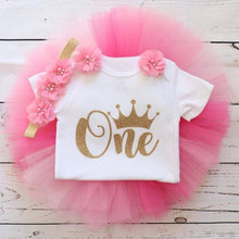 Load image into Gallery viewer, Modern Birthday Outfit Ensemble One Year Little Girl Dress Clothing Baby Child Summer Clothes With Unicorn Dress Design For Girls
