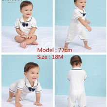 Load image into Gallery viewer, Style Summer Baby Boy girl Rompers 100% Cotton Gentleman Romper Toddler Kids Jumpsuits For Boys
