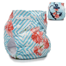 Load image into Gallery viewer, Baby Pocket Cloth Diaper Nappy Reusable Adjustable Washable No Inserts Nappie For Baby In Modern Printed Style
