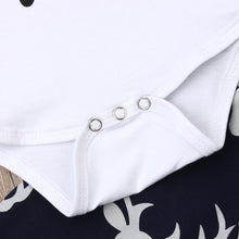 Load image into Gallery viewer, Newborn Baby Boy Clothes Costume Little Man Romper+Deer Leggings+Hat Warm Outfit Baby Boy Infant Clothes In elegant Modern Design
