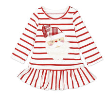 Load image into Gallery viewer, Baby Girl Dress   Winter Warm Clothes Toddler  Long Sleeve Stripe  Christmas Ruffle Dress  Unique Design
