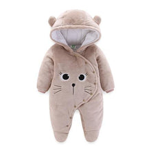 Load image into Gallery viewer, Newborn Winter Hoodie Baby Rompers Outwear Infant Baby Jumpsuit 3M -12M For Girls and Boys Winter Romper
