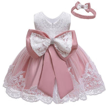 Load image into Gallery viewer, Modern luxury Baby Elegant Baby Girls 1st Year Birthday Dress Halloween Costume Party Dress For Baby And Girls With Big Bow And Modern Unique Colors
