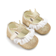 Load image into Gallery viewer, Newborn Infant Baby Girls Shoes Toddler Kids Princess Crown Glitter Design Shoes Soft Sole Anti-slip
