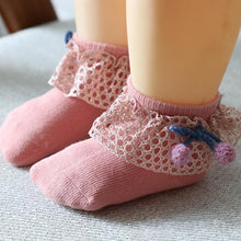 Load image into Gallery viewer, New Baby Socks Cute Lace Flower Bows Newborn Baby Girl Socks Cotton Princess Girls Socks
