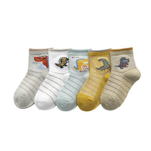 Load image into Gallery viewer, 5 Pairs Kids Socks  Striped Sock for Children Fashion Sports Elastic Socks Spring Autumn Summer Breathable Soft Socks For Kids
