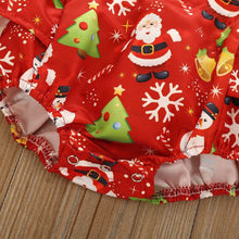 Load image into Gallery viewer, New Christmas Princess Set Newborn Baby Girls  Suspender Dress Romper Bodysuit And Hairband Set
