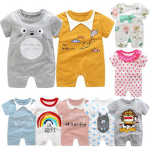 Load image into Gallery viewer, Summer Short Sleeved Girls Dress Baby Romper Cotton Newborn Body Suit Baby Pajama Boys Rompers
