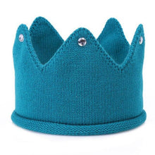 Load image into Gallery viewer, Modern Luxury New Trend  Baby Hat Girls and Boys Crown Knitted Cap Toddler Empty Top Hats Newborn Design Woolen Yarn Bonnet For Kids

