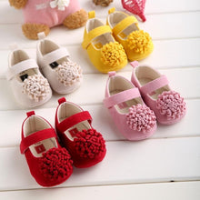 Load image into Gallery viewer, Candy Colors Newborn Baby Prewalker Princess Girl Crib Big Flower Soft Bottom Anti-slip Shoes Footwear  Shoes
