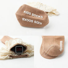 Load image into Gallery viewer, Newborn Baby Girl Socks Lace Baby Knee Socks Anti Slip Cotton Long Socks for Girls In retro Vintage Style
