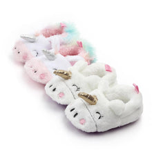 Load image into Gallery viewer, Princess Newborn Baby Crawling Shoes Girl Slippers Pre Walker Trainers Fur Winter Soft Shoes

