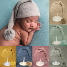 Load image into Gallery viewer, Modern Newborn Photography Props Knit Cap With Fur Ball For Newborn Baby Cap Great For Photo Studio Photography Props Cap Beanie Baby
