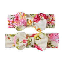 Load image into Gallery viewer, Mother &amp; Baby Headband for Girl Bow Hairband Floral Elastic Hair Bands Parent-Child Turban Hair Accessories Bow For Mother and daughter
