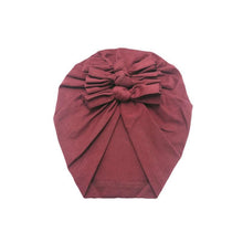 Load image into Gallery viewer, Luxury Modern Baby Headband Hat Bowknot Print Cotton Stretchy Turban Headband Infant Head Wrap Beanie Hat  For Babies and Kids
