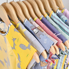 Load image into Gallery viewer, Baby Bibs Cotton Cartoon Children Accessories Short Sleeve Eco Friendly Waterproof Washable Clothing Bib for Kids
