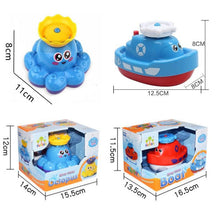 Load image into Gallery viewer, Modernt Trend Cartoon Baby Bath Toy Electric Rotating Spraying Water ship Toy For Infant Water Jet Boat Bathroom Toy For Kids
