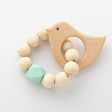 Load image into Gallery viewer, Modern Baby Silicone Wooden  Nursing Bracelets Wood Teether Silicone Beads Teething Wood Rattles Toys for Baby
