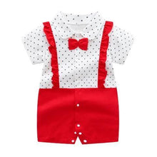 Load image into Gallery viewer, Modern Luxury New Born Baby Summer Gentleman Rompers for Baby Boys Cotton Jumpsuit 0-12M
