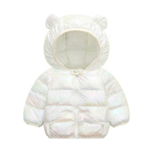 Load image into Gallery viewer, Shiny Toddler Baby Warm Hooded Coat Winter Outerwear Infant Clothes Cute Jacket Baby Clothes For Girls
