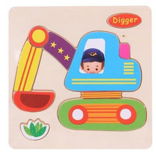 Load image into Gallery viewer, Baby Toys Wooden 3D Puzzle Cartoon Animal Intelligence Kids Educational Brain Teaser Children Tangram Shapes Learning
