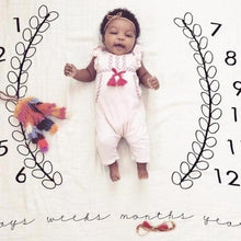 Load image into Gallery viewer, Newborn baby Monthly Growth  Blanket Photography Props Background Cloth For Baby
