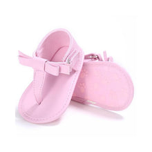 Load image into Gallery viewer, Baby Summer Newborn 0-18M Infant Baby Girls Boys Shoes Solid Non-slip Party Bow PU Leather Breathable Toddler Shoes
