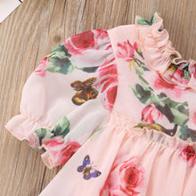 Load image into Gallery viewer, Floral Tulle Dress Kid Baby Girl Flower Puff Sleeve Princess  Wedding Party Pageant Children Dress For All Occasion
