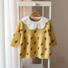 Load image into Gallery viewer, New Baby Winter Knitted Clothes Infant Toddler Tops Shirts For Baby Girls Retro Dress Design
