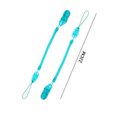 Load image into Gallery viewer, Handmade Shiny Pacifier Clip Chain Infant Nipple Holder Wooden Beaded Crystal Nipple Leash Strap Metal Pacifier Clips For Baby
