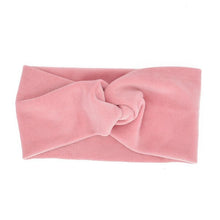 Load image into Gallery viewer, Handmade Modern Baby Headband Soft Elastic Cotton Baby Hat Solid Color Kids Cap Bonnet Knit Girls Hats Hairband Baby Accessories For Mother &amp; Daughter
