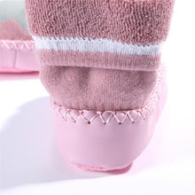 Load image into Gallery viewer, Indoor Sock Shoes Newborn Flexible Baby Soft Socks Winter Cotton Baby Girl Warm Sock With Rubber Soles
