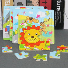 Load image into Gallery viewer, 1 Pcs Animal Wooden Puzzles For Children In Wooden 3D Mosaic Puzzles Kids Educational Toys Design  For Baby Birthday Gifts
