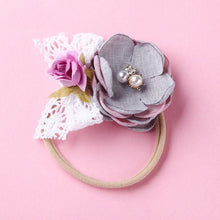 Load image into Gallery viewer, Modern Fashion Floral Headband Newborn Baby Elastic Hairbands Pearl Fresh Style Bow Knot For Girls
