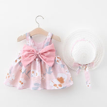 Load image into Gallery viewer, Modern Girl Summer New Baby Dress + Hat Baby Girl Outfits Dress for Princess Birthday Party Dress
