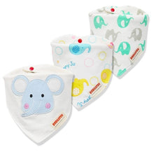Load image into Gallery viewer, Cartoon Cotton Newborn Baby Boys and Girls Bibs Baby Towel Scarf Children Cravat Infant Kids Scarf
