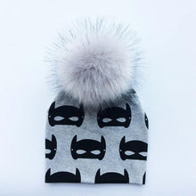 Load image into Gallery viewer, Luxury Modern Unique Toddler Boys and Girls Cartoon Printing Cotton Pompom Cap For Baby Beanie Hat With Pompon For Kids
