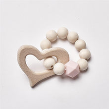 Load image into Gallery viewer, Modern Baby Silicone Wooden  Nursing Bracelets Wood Teether Silicone Beads Teething Wood Rattles Toys for Baby
