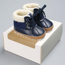 Load image into Gallery viewer, Infant Newborn Baby Boy Winter Warm Lace Up Design Boots Kids Baby Boy Booties Stylish Autumn Shoes
