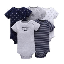 Load image into Gallery viewer, 5PCS/SET Baby Bodysuit Newborn Clothes Short Sleeve Cotton Unisex Body Clothing Pajams for Kids
