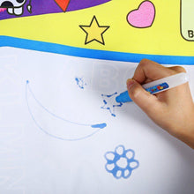 Load image into Gallery viewer, 1-6 Years Children Kids Baby Drawing  Educational Water Mat Drawing Painting Toddler Board/ Charpet With Magic Water Pen Gift 45.5 X 29cm (White)
