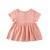Load image into Gallery viewer, Kids Summer Cotton Linen Dress with Plain Short sleeve  Party A-line dress For Small Girls 1-3 Years
